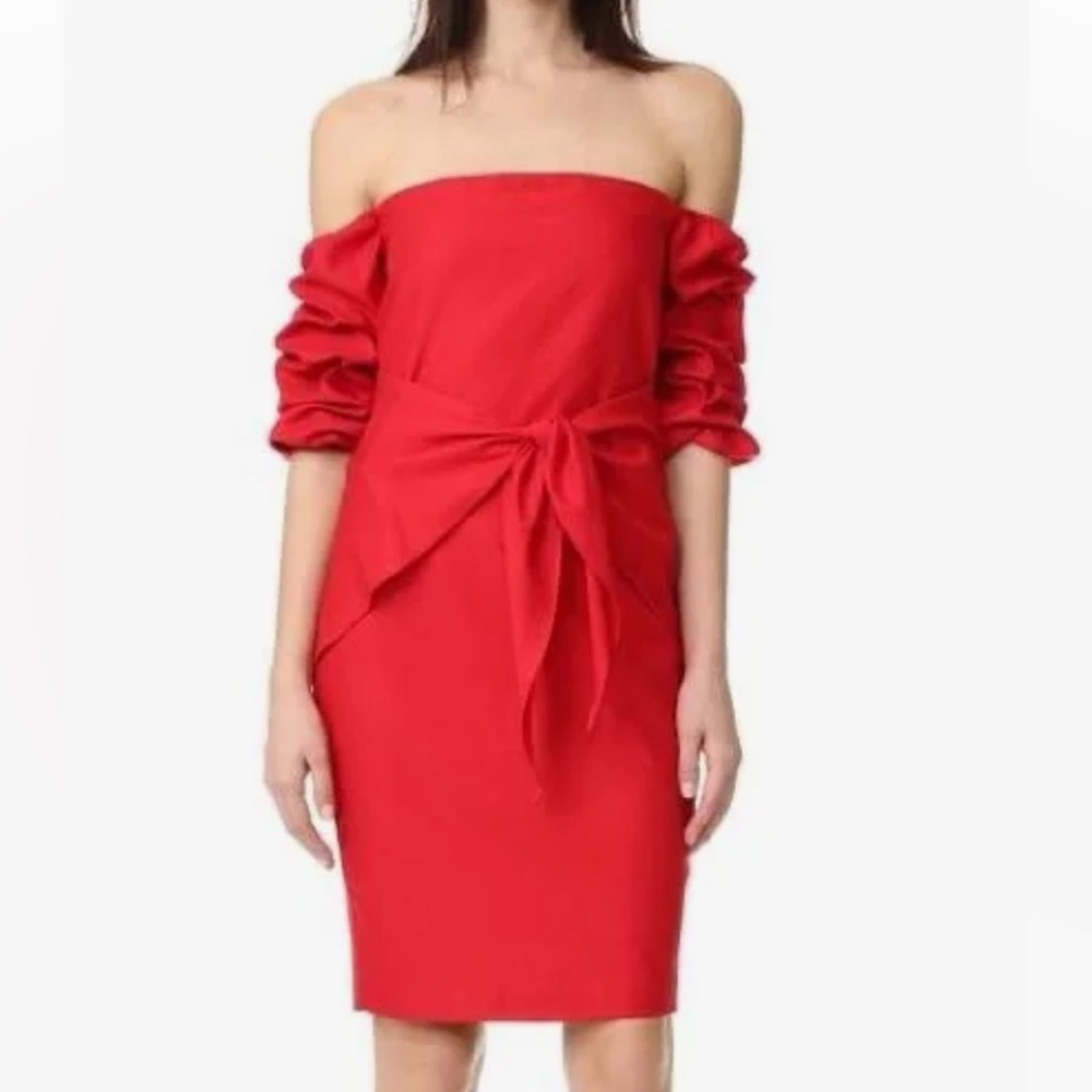 Revolve Amanda Uprichard Rory Red Off the Shoulder Mini Dress Small